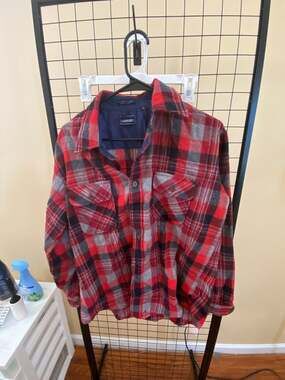 Vanderbilt Men's Vintage Wool-Blend Plaid Flannel Shirt Jacket
